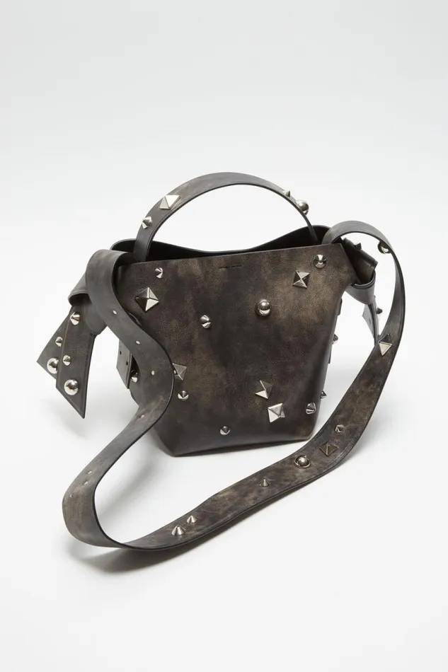 Acne Studios Musubi Mini Shoulder Bag Dark Brown Woman Bags