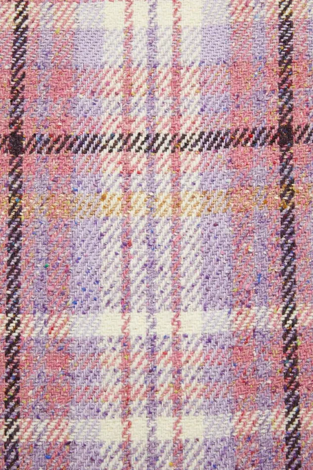 Acne Studios Plaid Fringe Scarf Violet Purple Woman Scarves