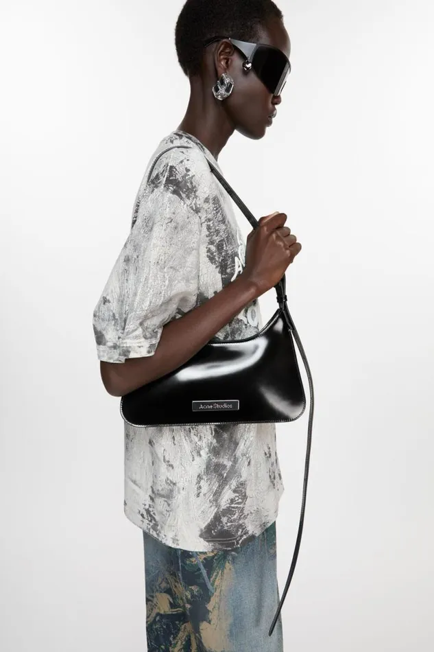 Acne Studios Platt Mini Shoulder Bag Black Woman Bags