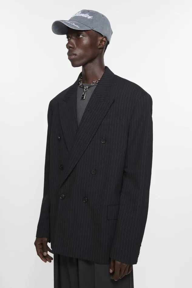 Acne Studios Relaxed Fit Suit Jacket Black Man Suit Jackets
