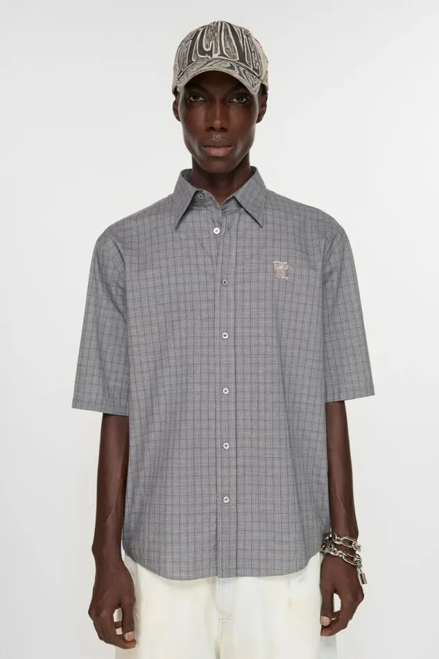 Acne Studios Short Sleeve Buttonup Grey Man Shirts