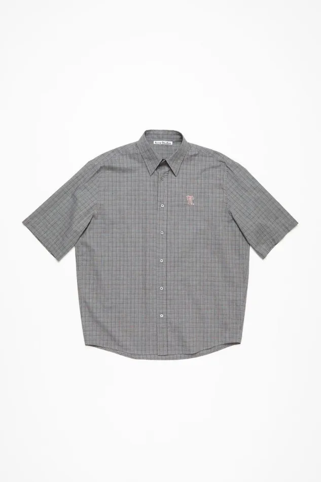 Acne Studios Short Sleeve Buttonup Grey Man Shirts