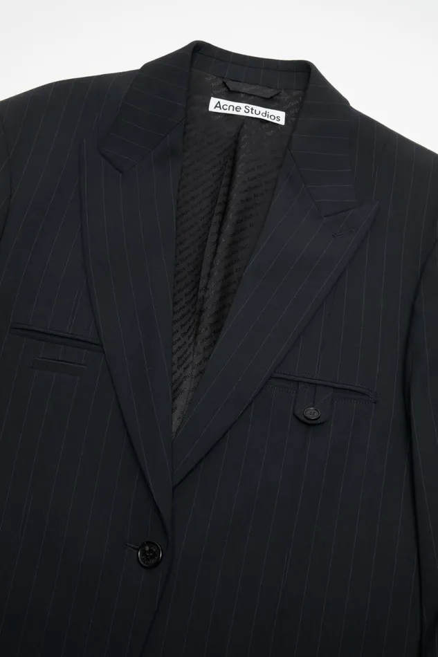 Acne Studios Singlebreasted Suit Jacket Navy Blue Woman Suit Jackets