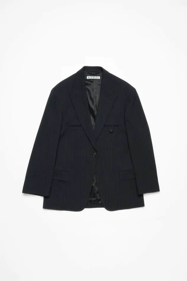 Acne Studios Singlebreasted Suit Jacket Navy Blue Woman Suit Jackets