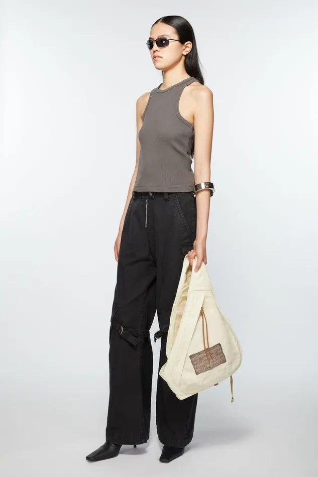Acne Studios Sling Backpack Cream Beigebeige Woman Bags