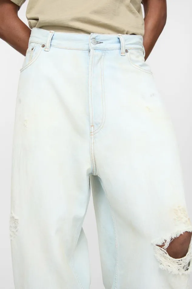 Acne Studios Super Baggy Fit Jeans 8211 2023 Light Bluewhite Man Jeans