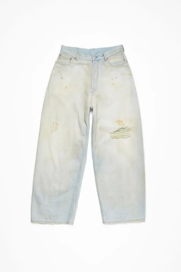 Acne Studios Super Baggy Fit Jeans 8211 2023 Light Bluewhite Man Jeans