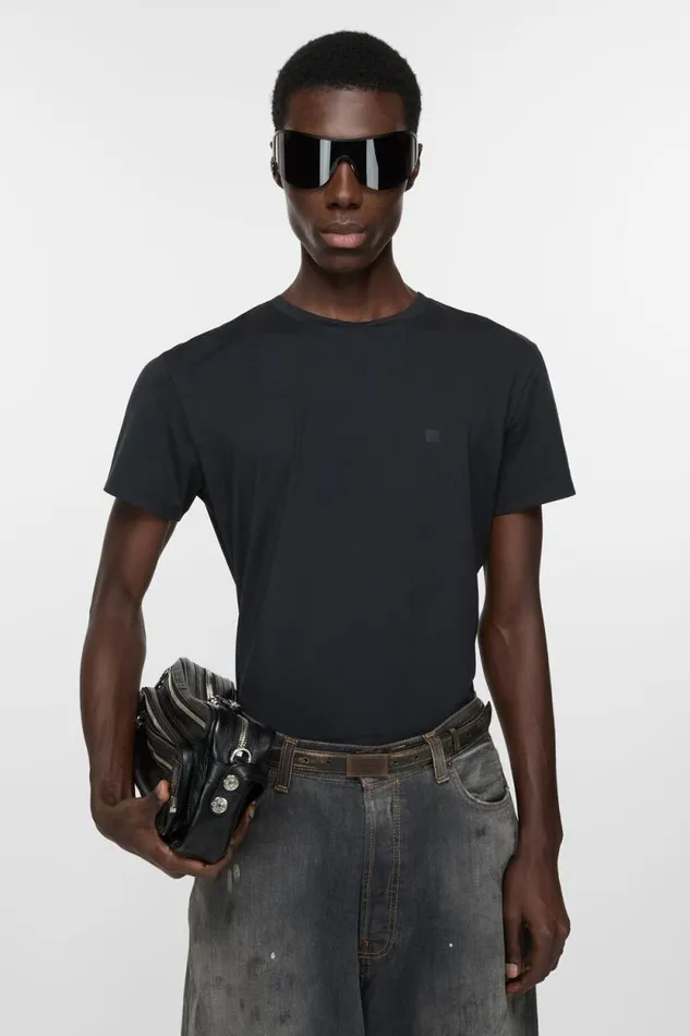 Acne Studios Tshirt 8211 Regular Fit Black Man Tshirts