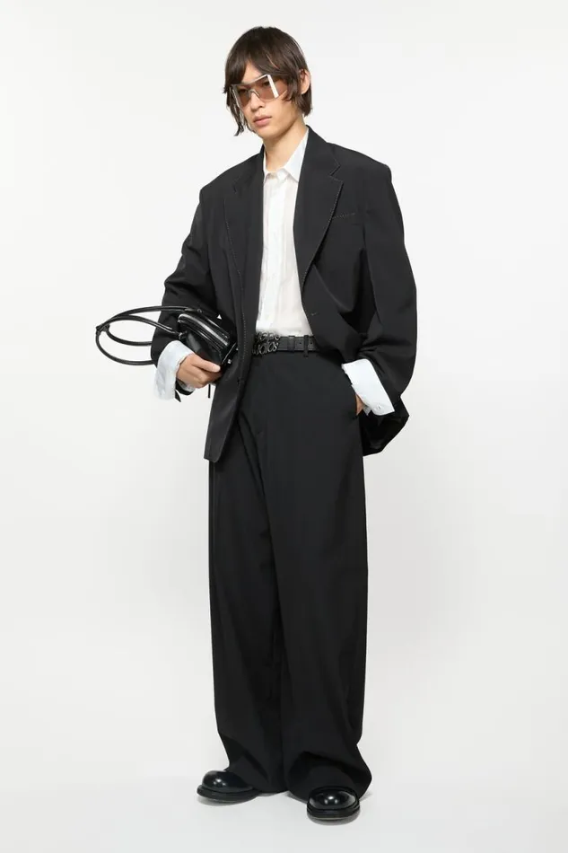 Acne Studios Tailored Trousers Black Man Trousers