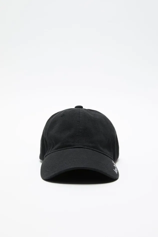 Acne Studios Twill Logo Cap Black Man Hats
