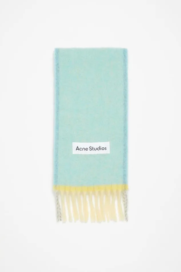 Acne Studios Wool Mohair Scarf 8211 Narrow Light Blue Woman Scarves