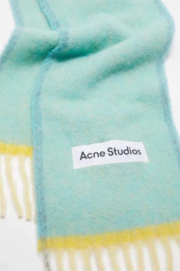 Acne Studios Wool Mohair Scarf 8211 Narrow Light Blue Woman Scarves