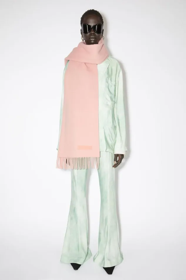 Acne Studios Wool Scarf Pink Label Pink Man Scarves
