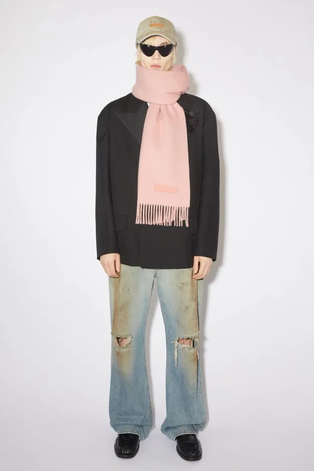 Acne Studios Wool Scarf Pink Label Pink Man Scarves