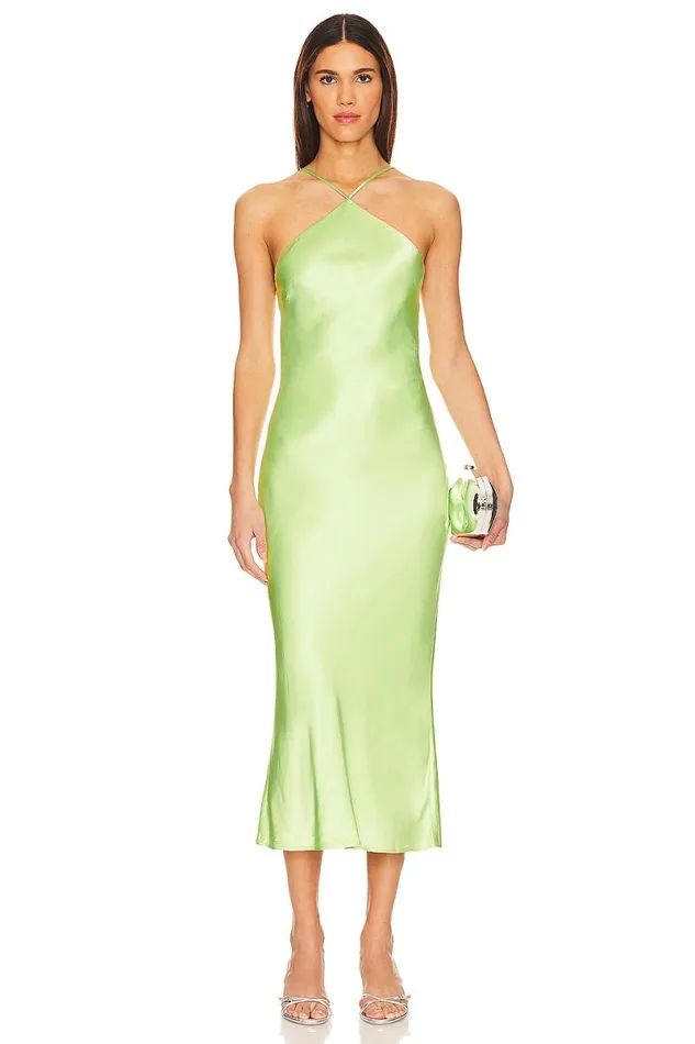 Adriana Midi Dress Lime Green Women Lovers and Friends Dresses