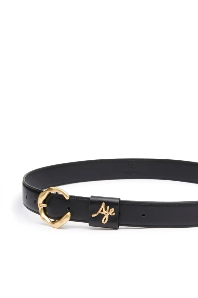 Aje Belts Arette Logo Belt Black 8211 Women Aje Belts Arette Logo Belt Black 8211 Women