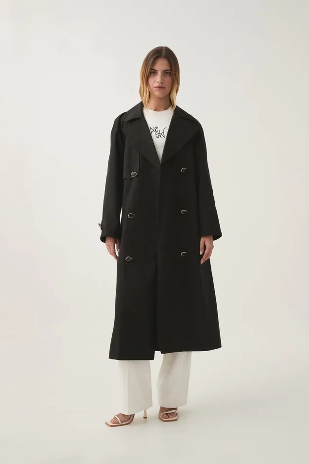 Aje Blazers Jackets and Coats Replica Trench Coat Black 8211 Women