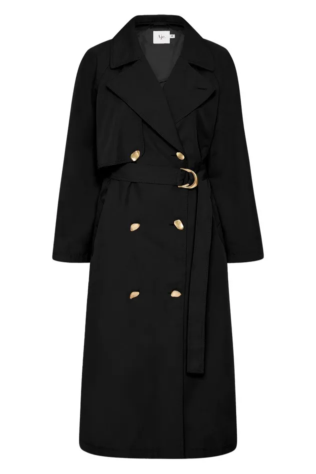 Aje Blazers Jackets and Coats Replica Trench Coat Black 8211 Women