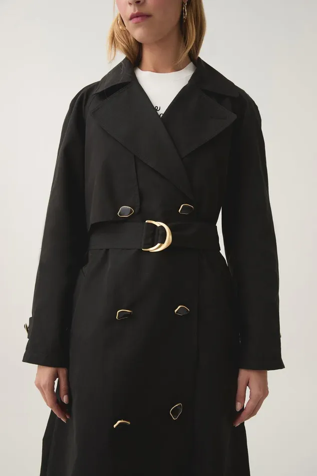 Aje Blazers Jackets and Coats Replica Trench Coat Black 8211 Women