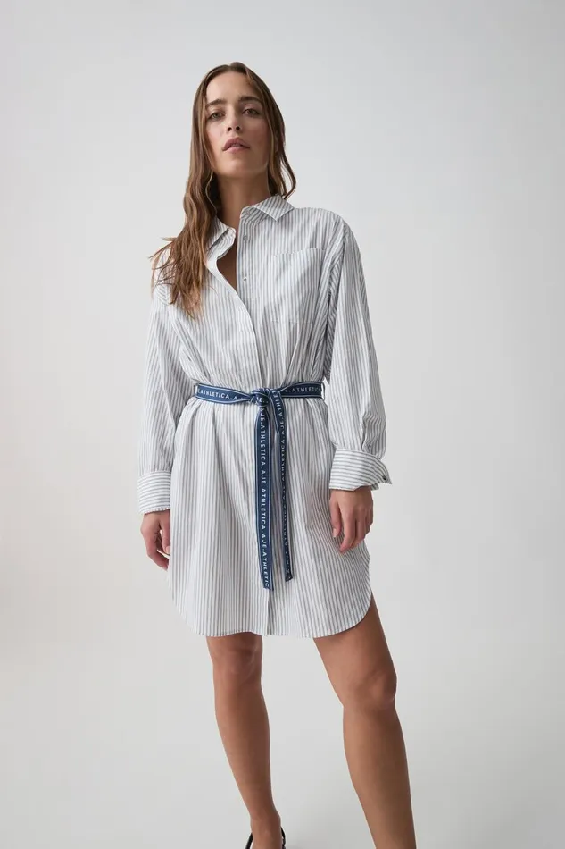 Aje Dresses Belted Logo Shirt Dress 824 Acid Bluewhite 8211 Women Aje Dresses Belted Logo Shirt Dress 824 Acid Bluewhite 8211 Women