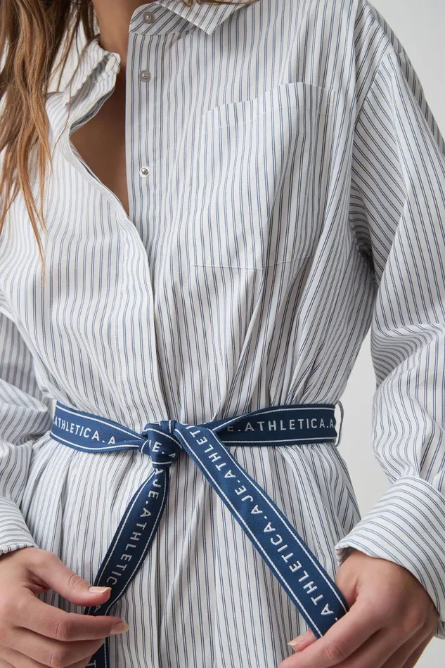 Aje Dresses Belted Logo Shirt Dress 824 Acid Bluewhite 8211 Women Aje Dresses Belted Logo Shirt Dress 824 Acid Bluewhite 8211 Women
