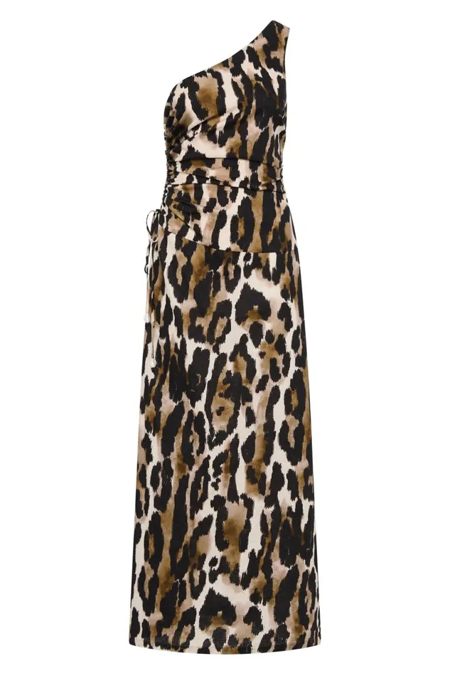 Aje Dresses Daze One Shoulder Maxi Dress Animal 8211 Women Aje Dresses Daze One Shoulder Maxi Dress Animal 8211 Women
