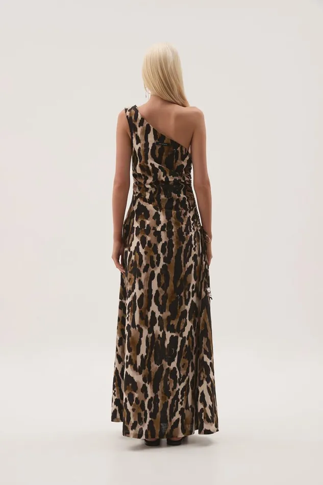 Aje Dresses Daze One Shoulder Maxi Dress Animal 8211 Women Aje Dresses Daze One Shoulder Maxi Dress Animal 8211 Women
