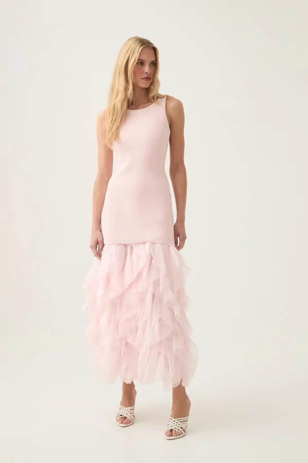 Aje Dresses Elations Knit Maxi Dress Pastel Pink 8211 Women Aje Dresses Elations Knit Maxi Dress Pastel Pink 8211 Women
