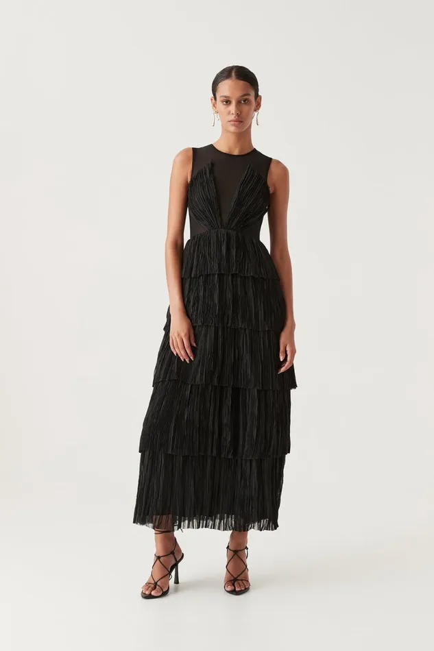 Aje Dresses Escapist Maxi Dress Black 8211 Women Aje Dresses Escapist Maxi Dress Black 8211 Women