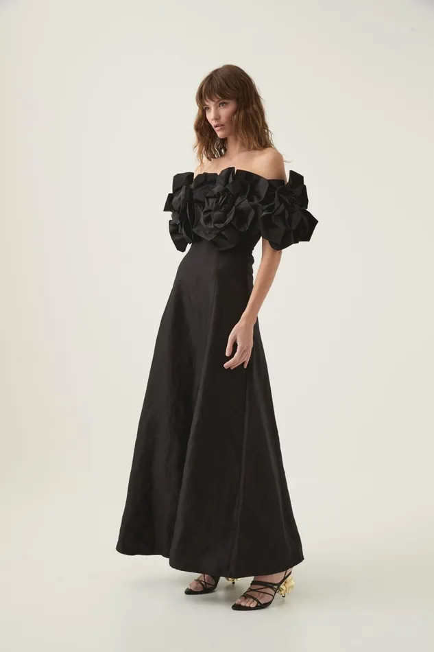 Aje Dresses Etta Midi Dress Black 8211 Women Aje Dresses Etta Midi Dress Black 8211 Women