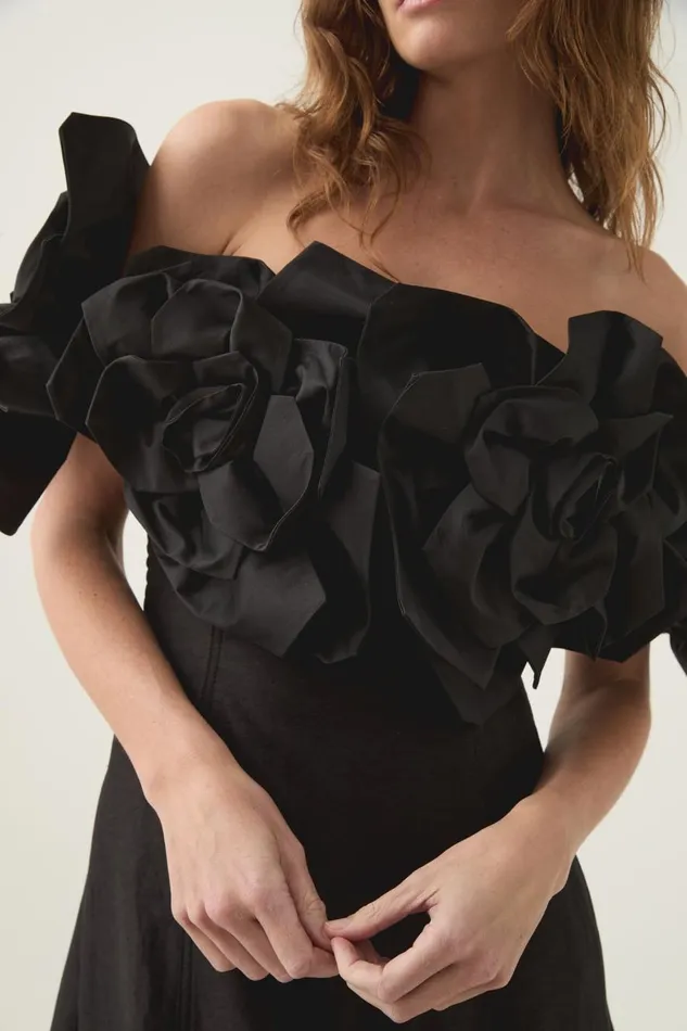 Aje Dresses Etta Midi Dress Black 8211 Women Aje Dresses Etta Midi Dress Black 8211 Women