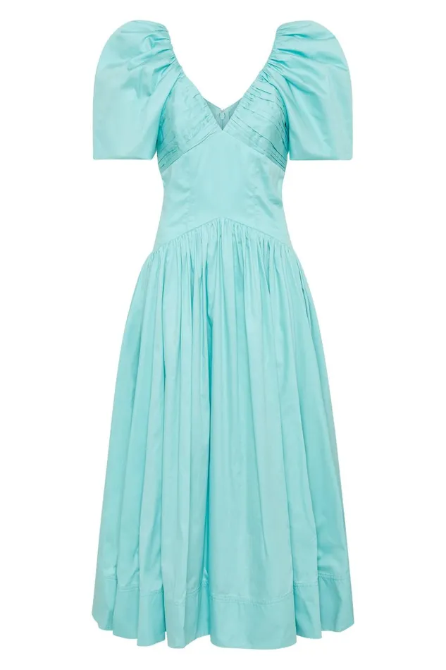 Aje Dresses Gabrielle Plunge Midi Dress Spearmint Blue 8211 Women Aje Dresses Gabrielle Plunge Midi Dress Spearmint Blue 8211 Women