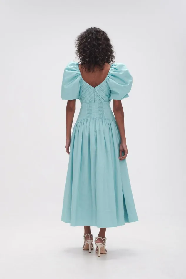 Aje Dresses Gabrielle Plunge Midi Dress Spearmint Blue 8211 Women Aje Dresses Gabrielle Plunge Midi Dress Spearmint Blue 8211 Women