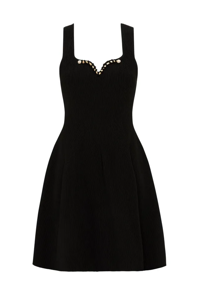 Aje Dresses Goldfoil Metal Bar Mini Dress Black 8211 Women Aje Dresses Goldfoil Metal Bar Mini Dress Black 8211 Women