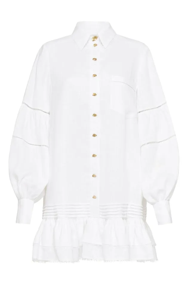 Aje Dresses Lotus Shirt Mini Dress Ivory 8211 Women Aje Dresses Lotus Shirt Mini Dress Ivory 8211 Women