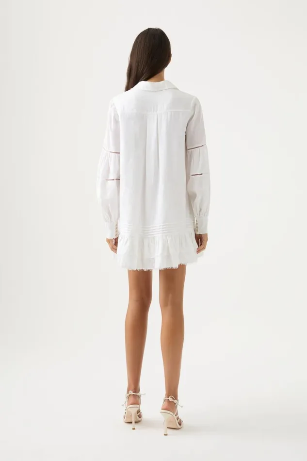Aje Dresses Lotus Shirt Mini Dress Ivory 8211 Women Aje Dresses Lotus Shirt Mini Dress Ivory 8211 Women