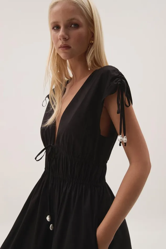 Aje Dresses Marley Tie Maxi Dress Black 8211 Women Aje Dresses Marley Tie Maxi Dress Black 8211 Women