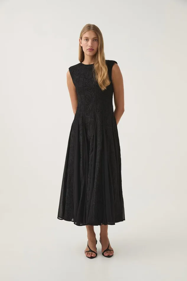 Aje Dresses Soleil Lace Midi Dress Black 8211 Women