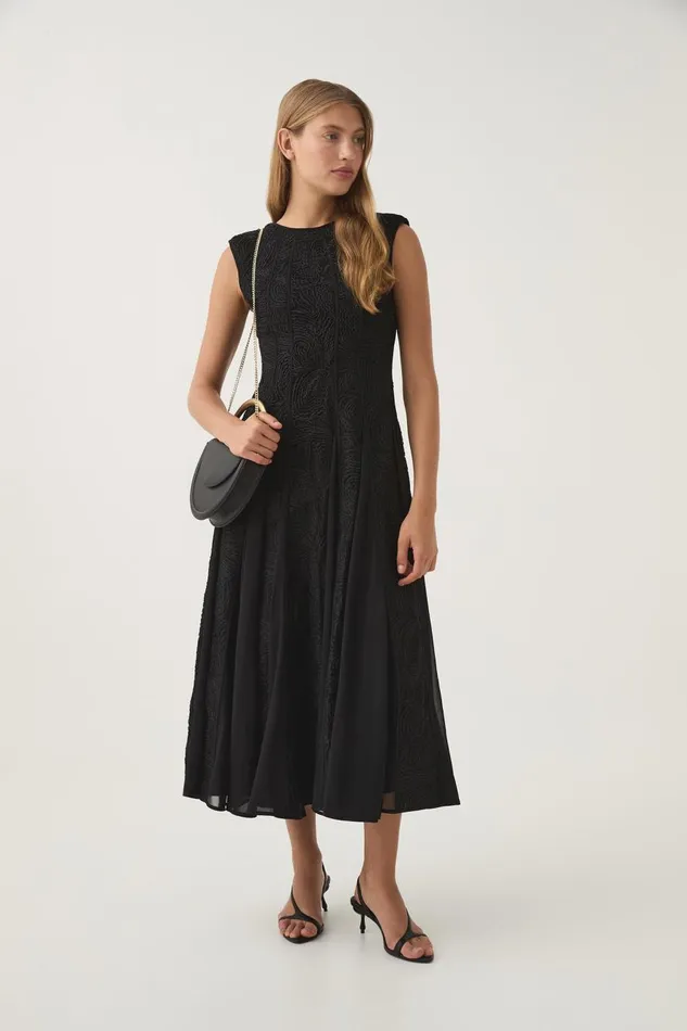 Aje Dresses Soleil Lace Midi Dress Black 8211 Women Aje Dresses Soleil Lace Midi Dress Black 8211 Women