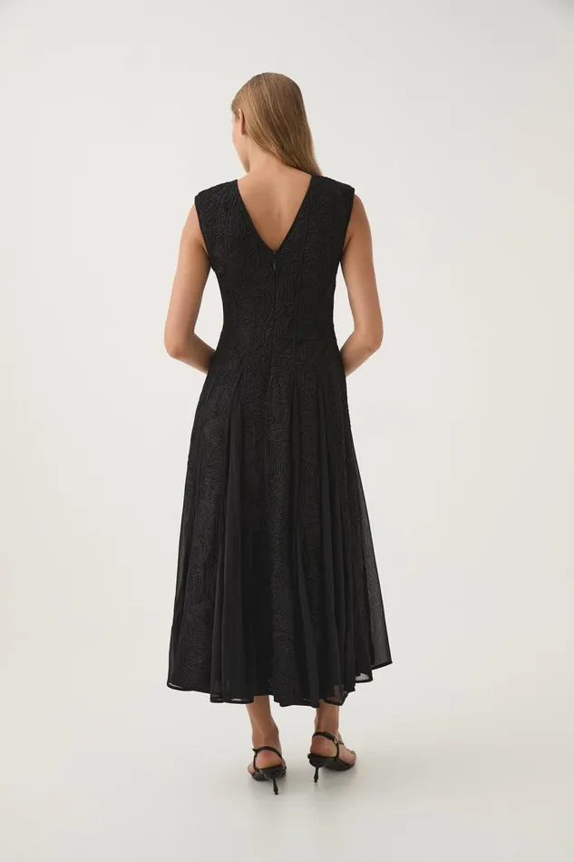 Aje Dresses Soleil Lace Midi Dress Black 8211 Women Aje Dresses Soleil Lace Midi Dress Black 8211 Women