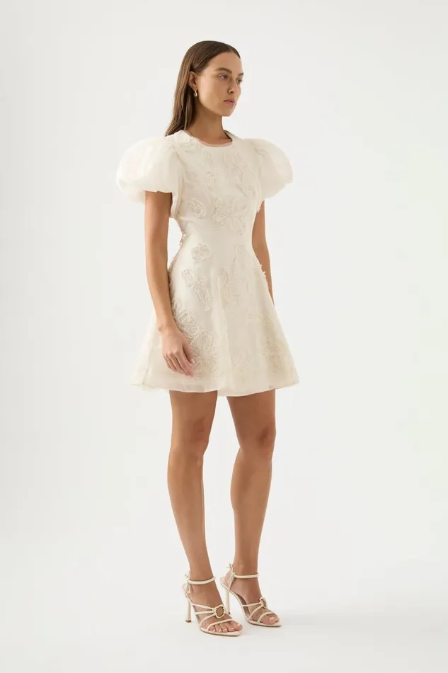 Aje Dresses Vera Beaded Flower Mini Dress Ivory 8211 Women Aje Dresses Vera Beaded Flower Mini Dress Ivory 8211 Women