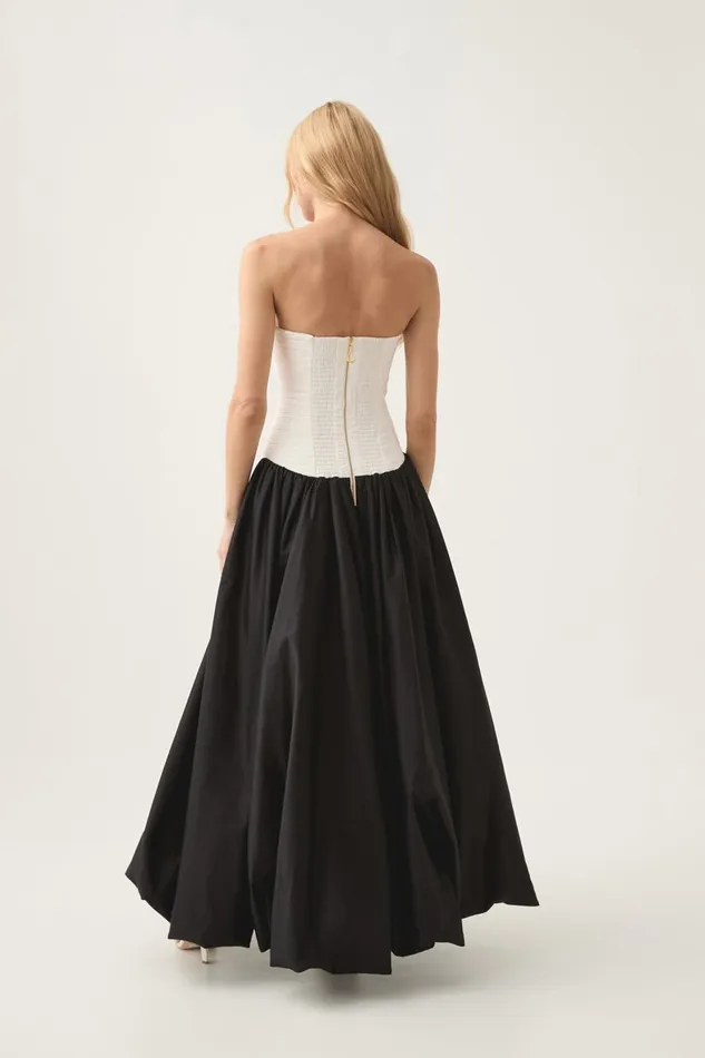 Aje Dresses Violette Bubble Hem Maxi Dress Ivoryblack 8211 Women Aje Dresses Violette Bubble Hem Maxi Dress Ivoryblack 8211 Women