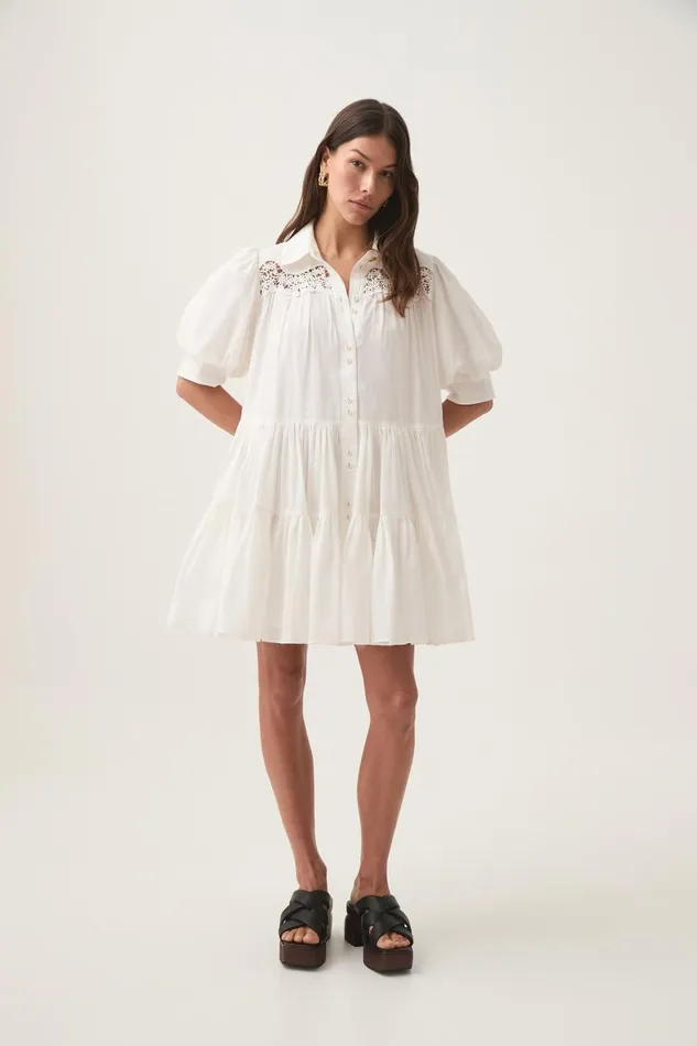 Aje Dresses Wonderland Mini Dress Ivory 8211 Women