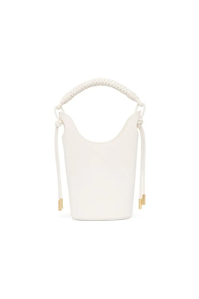 Aje Handbags and Wallets Louise Leather Bucket Bag Ivory 8211 Women