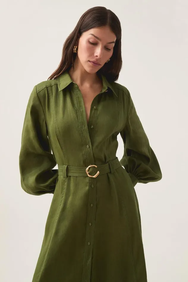 Aje Hats and Scarves Enchanter Scarf Midi Dress Fern Green 8211 Women Aje Hats and Scarves Enchanter Scarf Midi Dress Fern Green 8211 Women