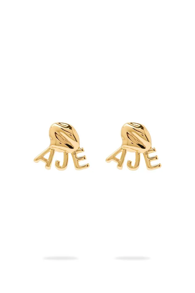 Aje Jewelry Aella Logo Stud Gold 8211 Women Aje Jewelry Aella Logo Stud Gold 8211 Women