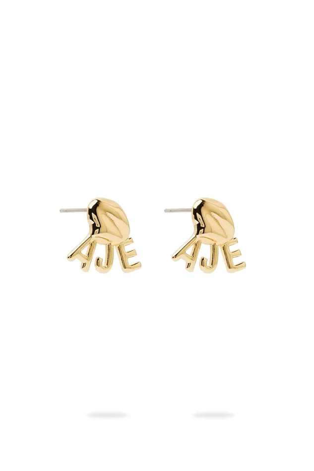 Aje Jewelry Aella Logo Stud Gold 8211 Women Aje Jewelry Aella Logo Stud Gold 8211 Women