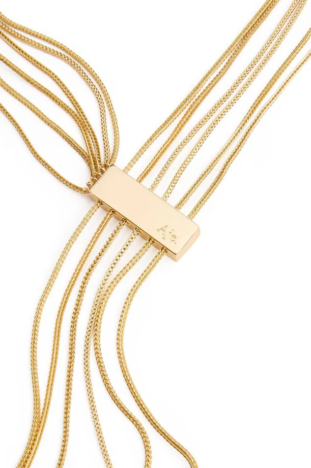 Aje Jewelry Chevron Drop Chain Necklace Gold 8211 Women Aje Jewelry Chevron Drop Chain Necklace Gold 8211 Women
