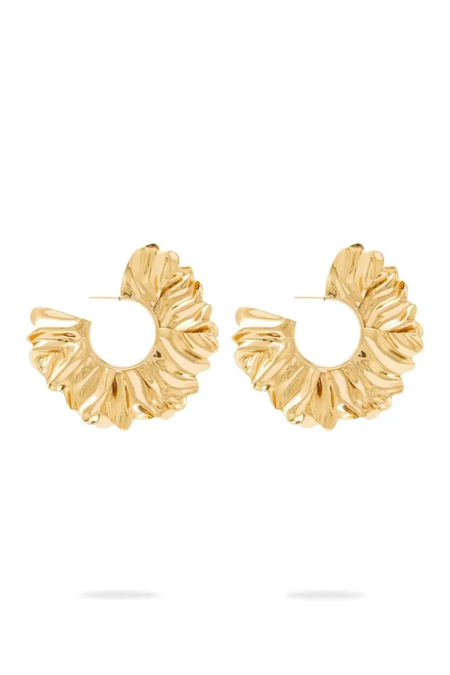 Aje Jewelry Rhea Floral Hoop Gold 8211 Women Aje Jewelry Rhea Floral Hoop Gold 8211 Women