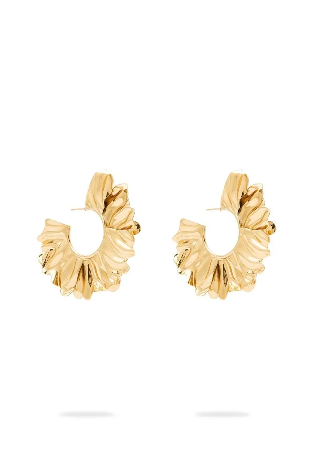 Aje Jewelry Rhea Floral Hoop Gold 8211 Women Aje Jewelry Rhea Floral Hoop Gold 8211 Women